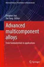 Advanced Multicomponent Alloys: From Fundamentals to Applications