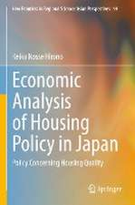 Economic Analysis of Housing Policy in Japan