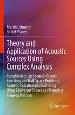 Theory and Application of Acoustic Sources Using Complex Analysis: Complex Acoustic Sources, Green’s Functions and Half-Space Problems, Acoustic Radiation and Scattering Using Equivalent Source and Boundary Element Methods