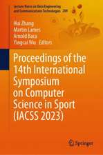 Proceedings of the 14th International Symposium on Computer Science in Sport (IACSS 2023)