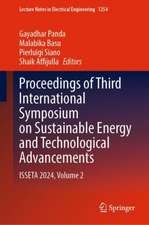 Proceedings of Third International Symposium on Sustainable Energy and Technological Advancements: ISSETA 2024, Volume 2