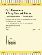 BAERMANN, C: 5 EASY CONCERT PIECES OP 63