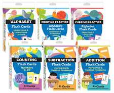 Literacy and Math Flash Cards 6-Deck Set