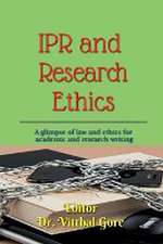 IPR and Research Ethics